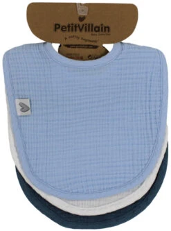 Petit Villain Hydrofiel Lichtblauw/Ecru/Marineblauw 3 Stuks Slabber -Baby Thuis Verkoop petit villain hydrofiel lichtblauw ecru marineblauw 3 stuks slabber 2