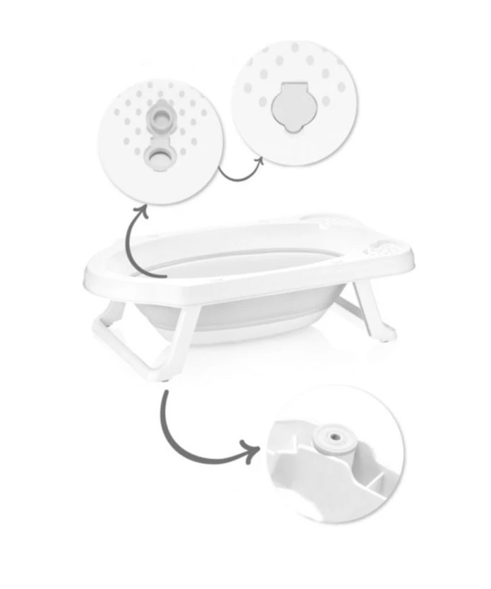 Sevibaby Grijs Opvouwbaar Badje 365-13 4 Sevibaby Grijs Opvouwbaar Badje 365-13 - Afbeelding 2