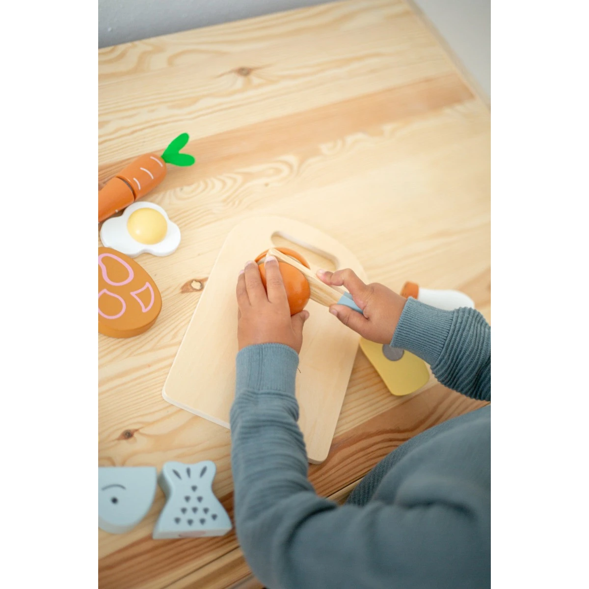 Tryco Houten Snijplank Met Speelgoed Eten TR-303025 5 Tryco Houten Snijplank Met Speelgoed Eten TR-303025 - Afbeelding 3