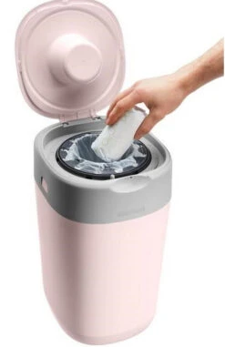 Tommee Tippee Twist & Click Gentle Pink Luieremmer 85100202 (eco) -Baby Thuis Verkoop tommee tippee twist click gentle pink luieremmer 85101301 3 1