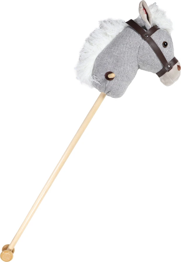 Tryco Milo Grijs Stokpaard Met Geluid TR-120112 3 Tryco Milo Grijs Stokpaard Met Geluid TR-120112