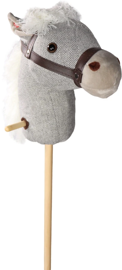 Tryco Milo Grijs Stokpaard Met Geluid TR-120112 4 Tryco Milo Grijs Stokpaard Met Geluid TR-120112 - Afbeelding 2