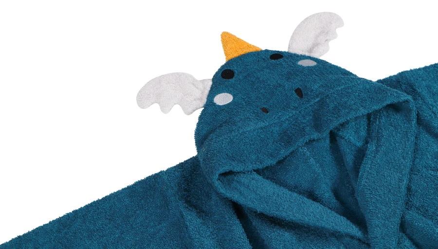 Blush & Blossom Dragon Diego 1-2jr Badstof Badjas TR-BB4207 - Afbeelding 3