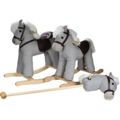 Tryco Milo Grijs Hobbelpaard 36m+ TR-120109 -Baby Thuis Verkoop tryco horse grey 1